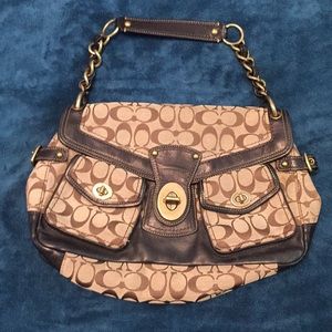 Coach Tan Legacy Leigh Signature Handbag